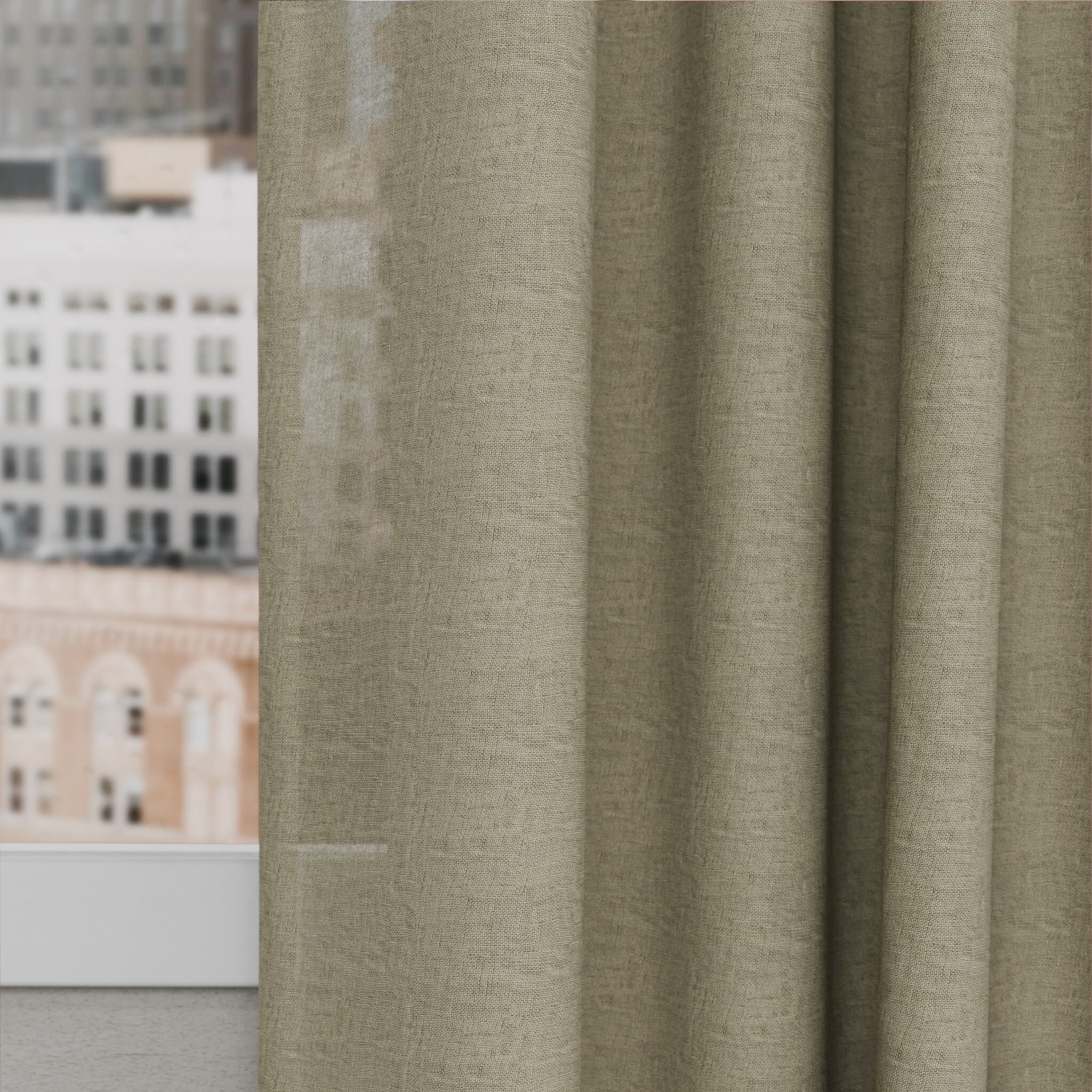 Toppoint_Gordijn_Evisa Voile_24_olijf_Curtain