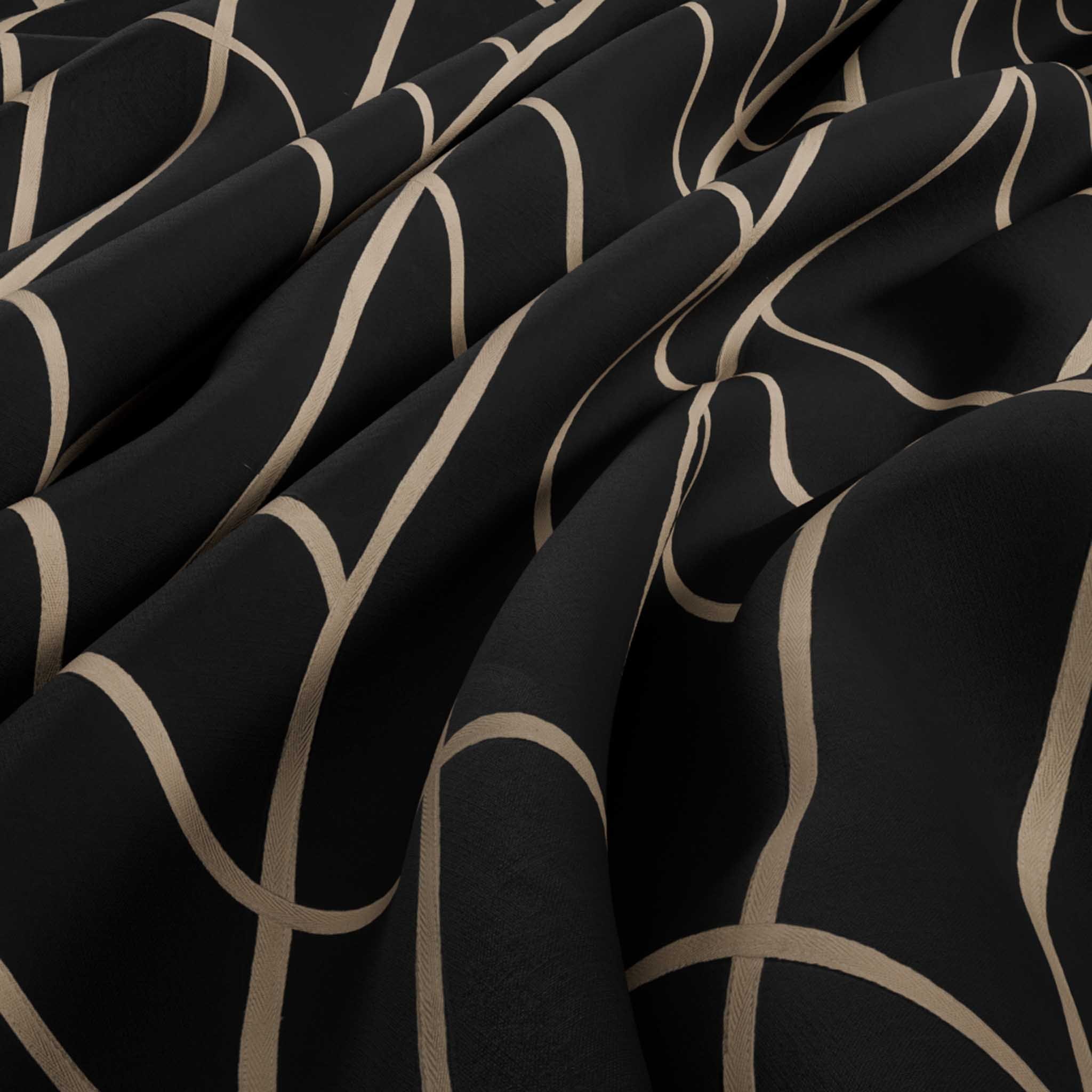 Toppoint_Gordijn_Lazo_1_zwart_Crumpled cloth