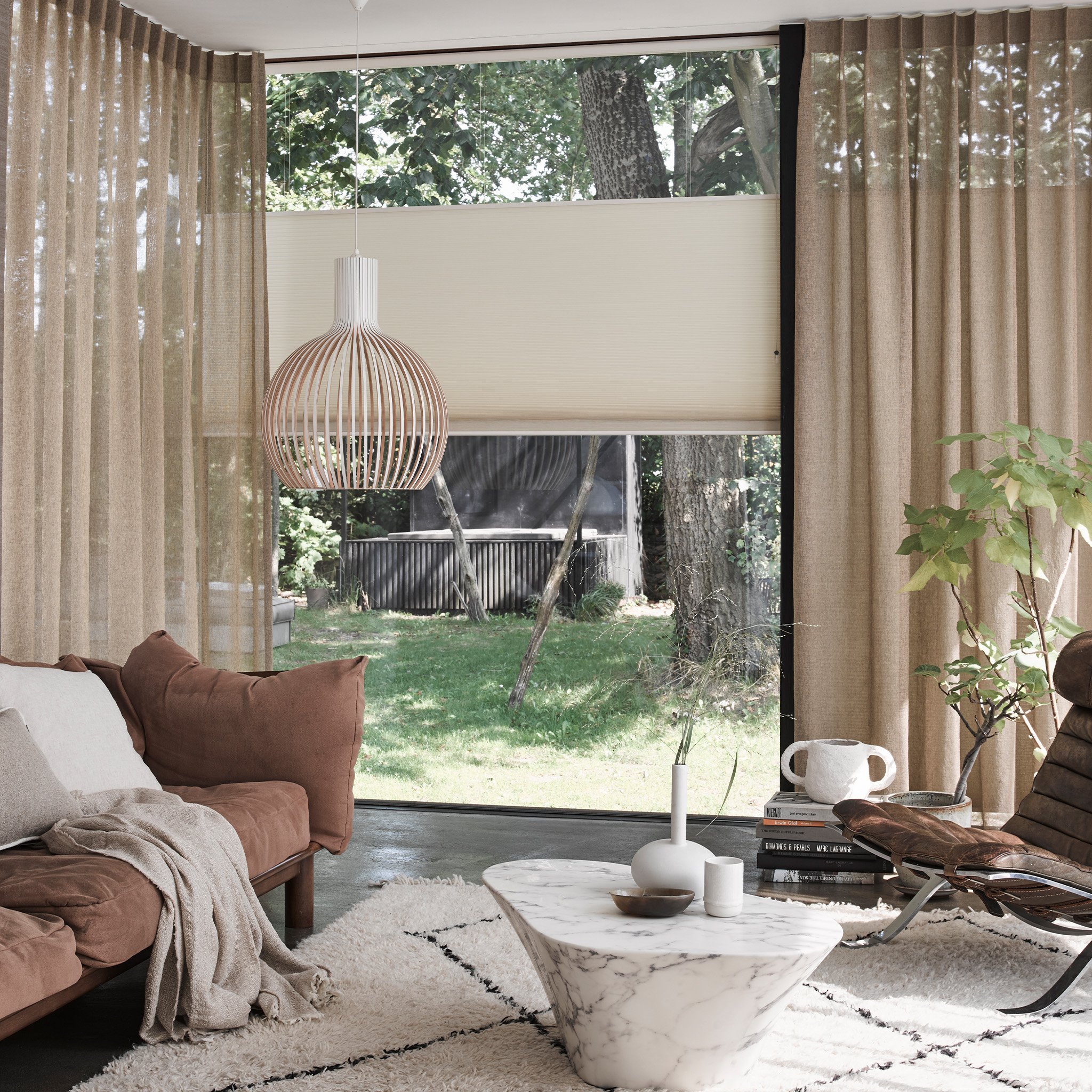 Aanbouw met Softtone Inso Plissé® binnen
